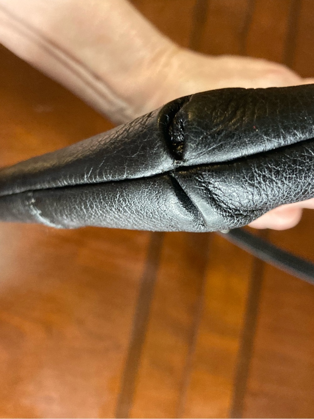 Coach Vintage Madison Black Pleated Pebbled Leather Wristlet Clutch Style F43431 - Picture 8 of 12
